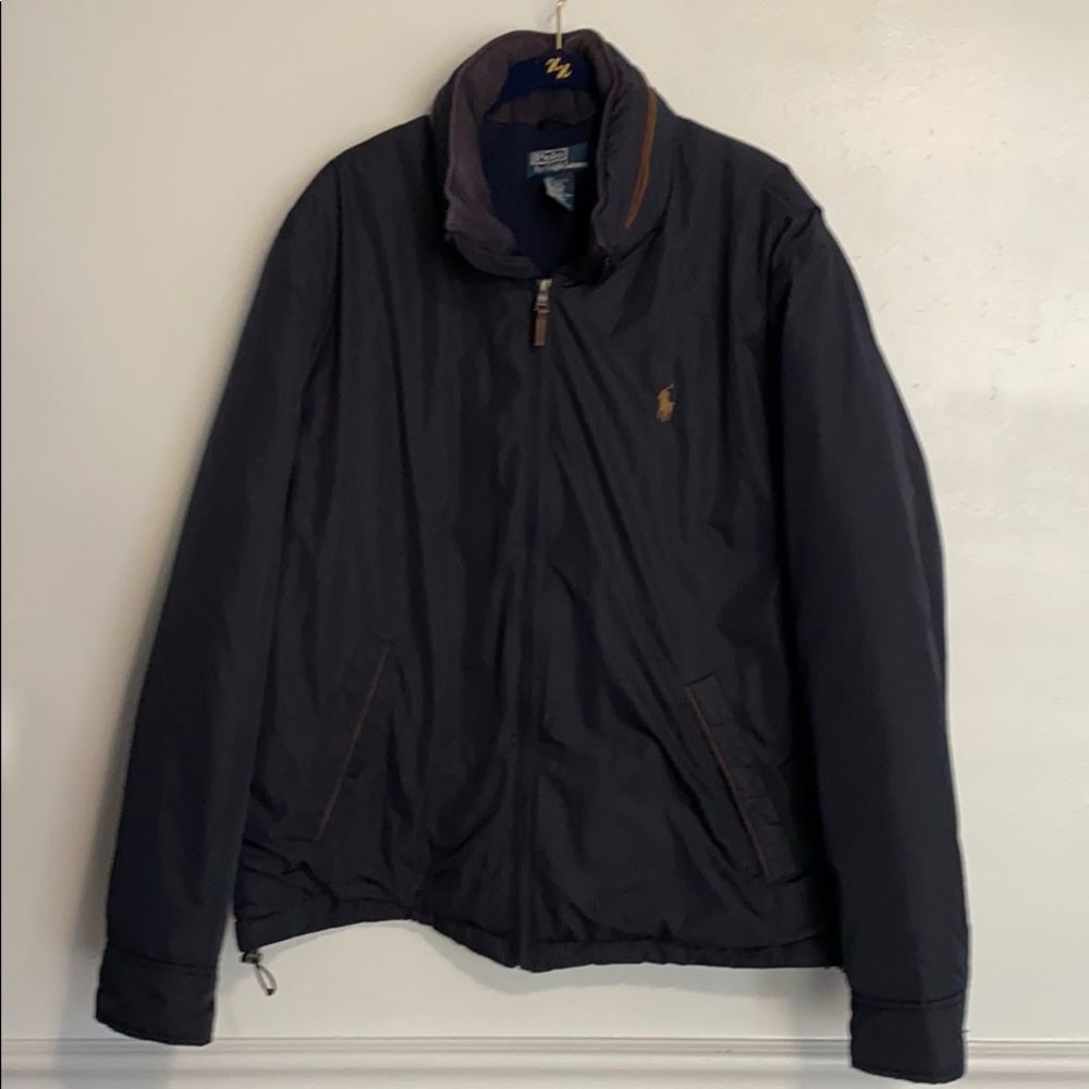 Polo Ralph Lauren men's jacket navy blue leather